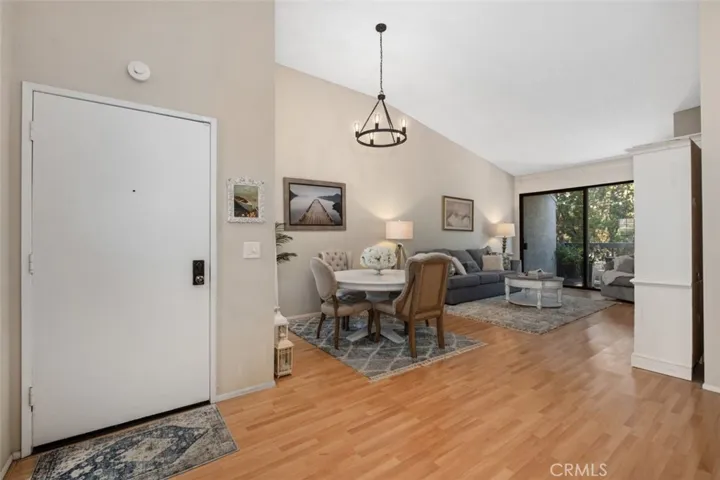 Stunning entrance with vaulted ceilings