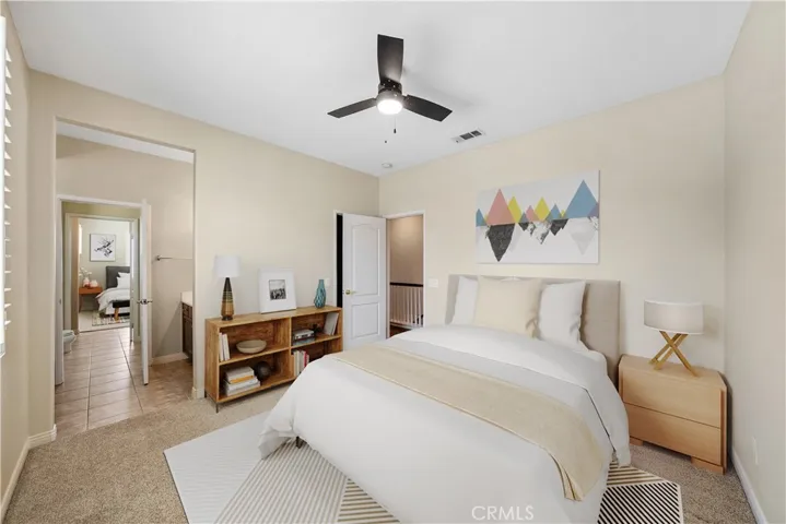 Virtually Staged Upstairs Bedroom 2