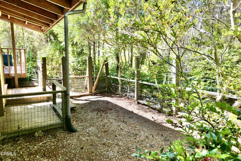 Fenced yard area