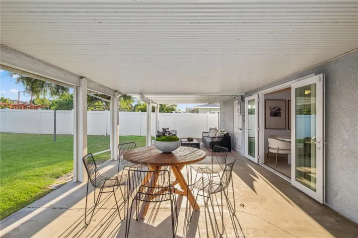 Huge shaded patio will be a dream during those hot days
