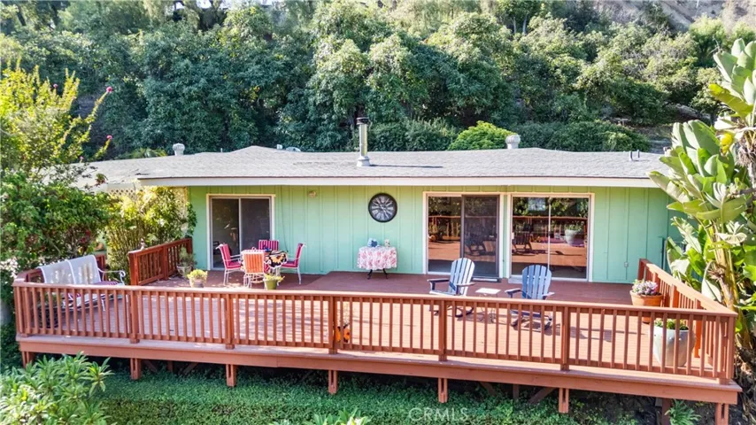 Expansive deck 
main house