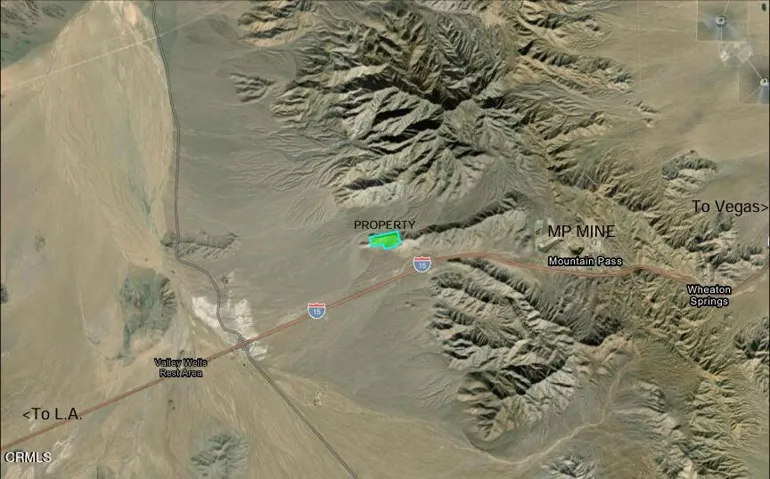 Aerial View Distance to MP Materials