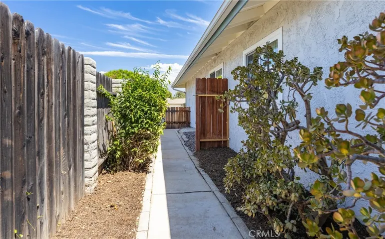 Finished Side yard improved walkway & gate