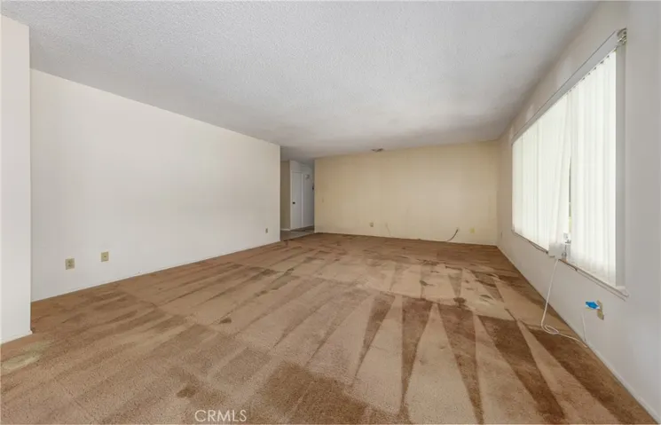 View from formal dining area to family room