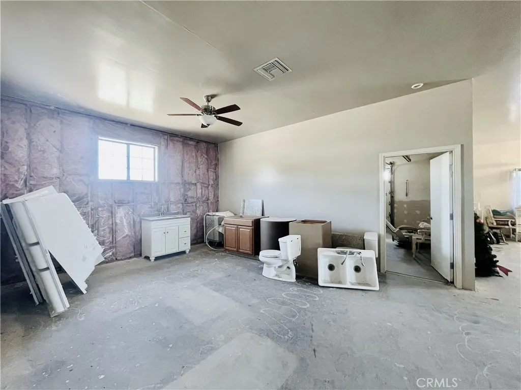 Unfinished living room, ADU