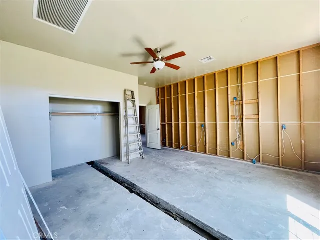 Unfinished bedroom ADU