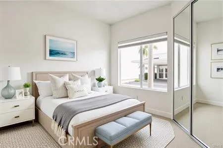Second bedroom with full bath.  Virtual staging.