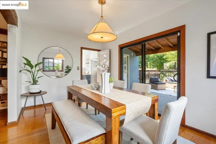 Dining room featuring plenty of natural light and light wood-style floors