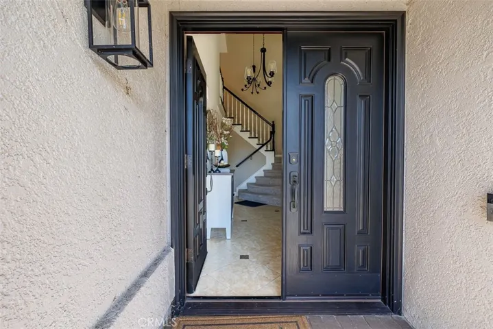 Stepping into the formal entryway