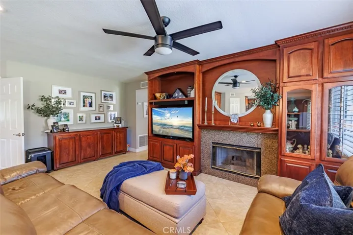 View of the family room from the breakfast nook