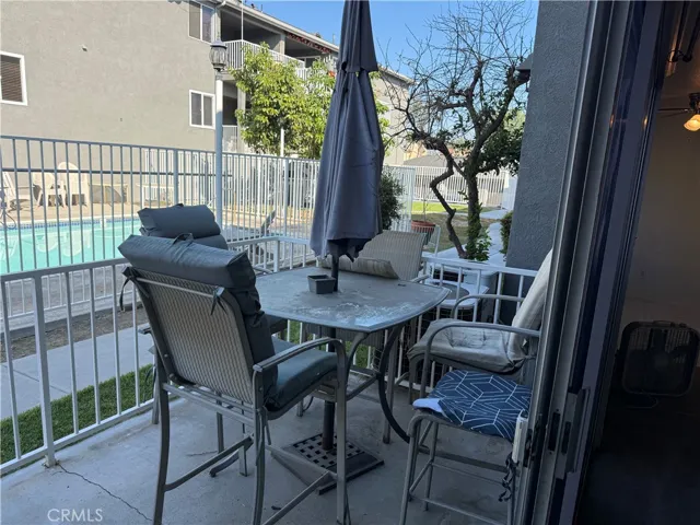 Patio facing the pool