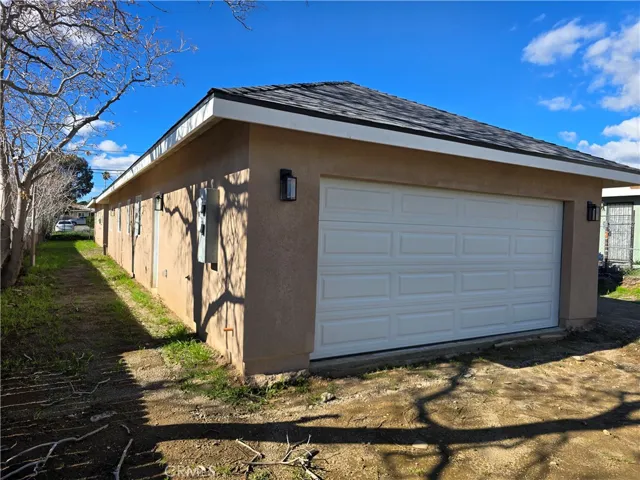 Garage and south side of the main house