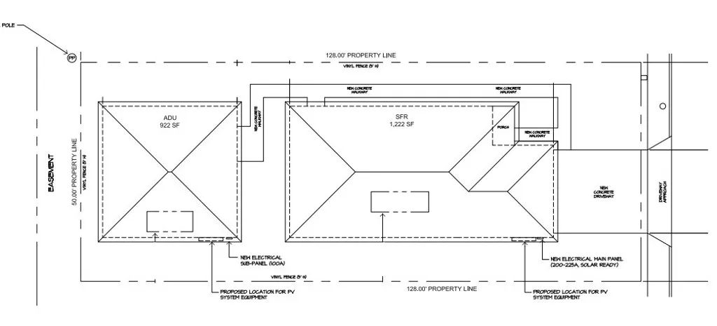 Plot Map of the Home and ADU