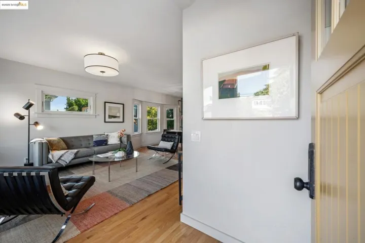 Living room featuring light wood finished floors