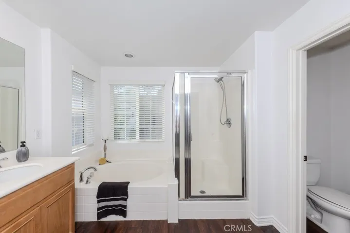 Separate tub and shower
