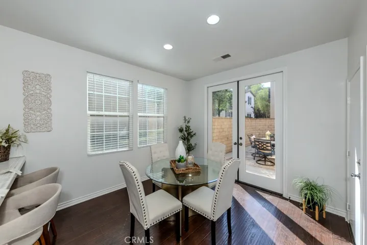 Double doors leading to the backyard