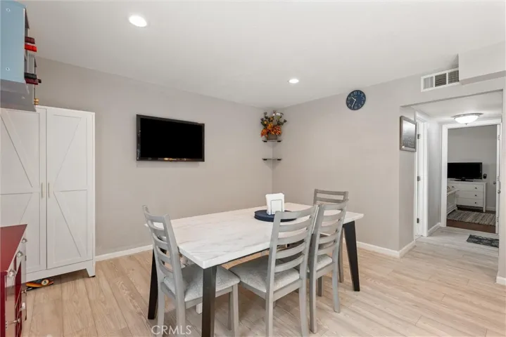 Versatile kitchen dining area or office space.