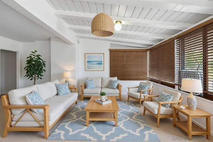 Upstairs unit living room - virtual staging