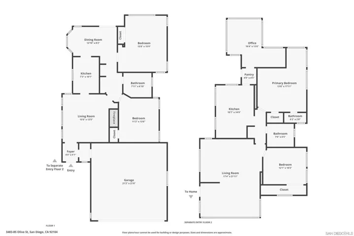First and Second Floor Plan