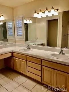 dual sink with separate tub and shower