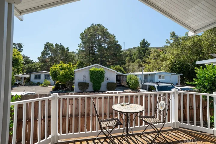 Deck off the Living room with rooms