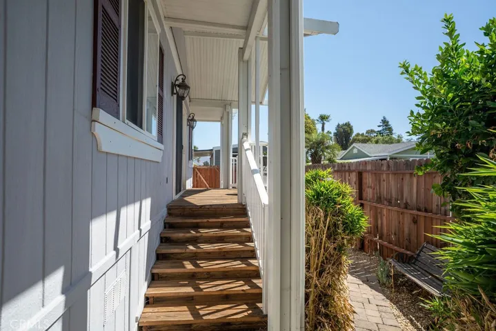 Front yard with deck and views