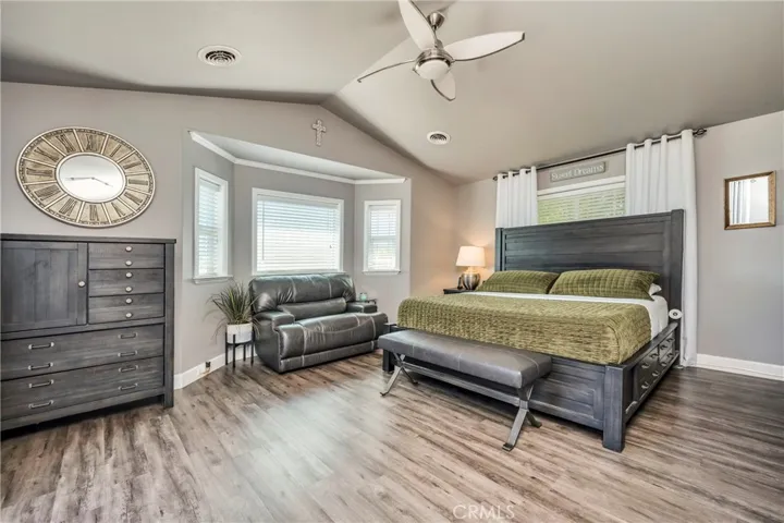 Large primary bedroom with sitting area