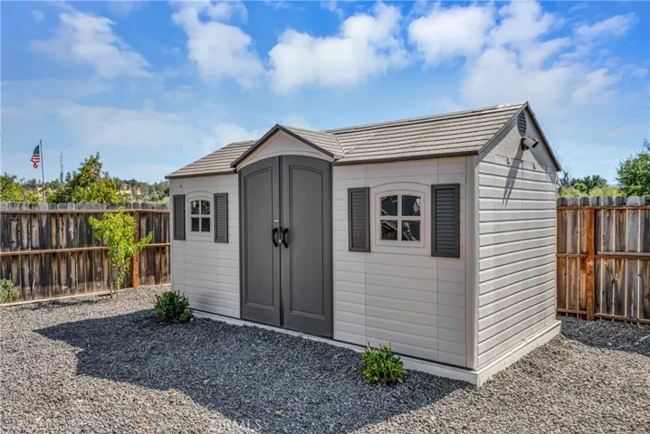 Extra storage in this large garden shed