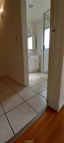 walk-in closet into primary bath