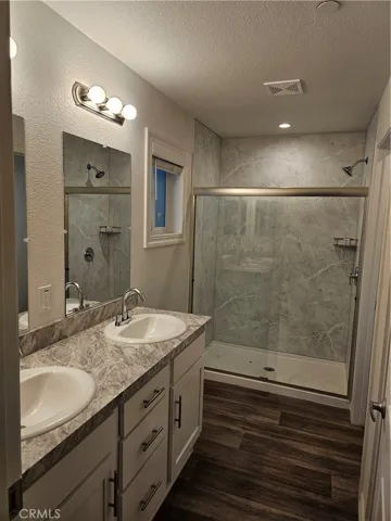 Master bath with dual vanities
