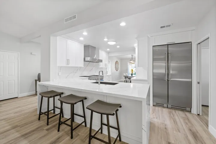 Custom CAMBRIA Quartz W/Waterfall Edge