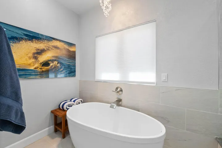 Freestanding Tub + Waterfall Filler