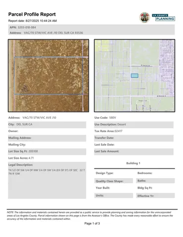 Parcel Profile 2