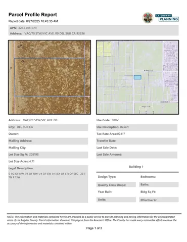 Parcel Profile 1