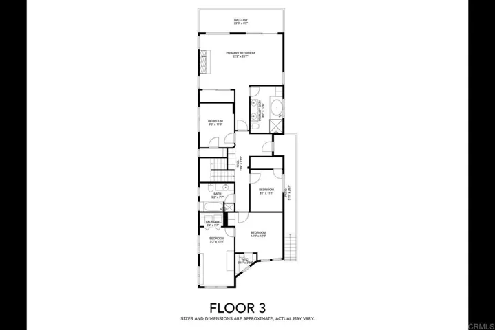 Upper level floor plan