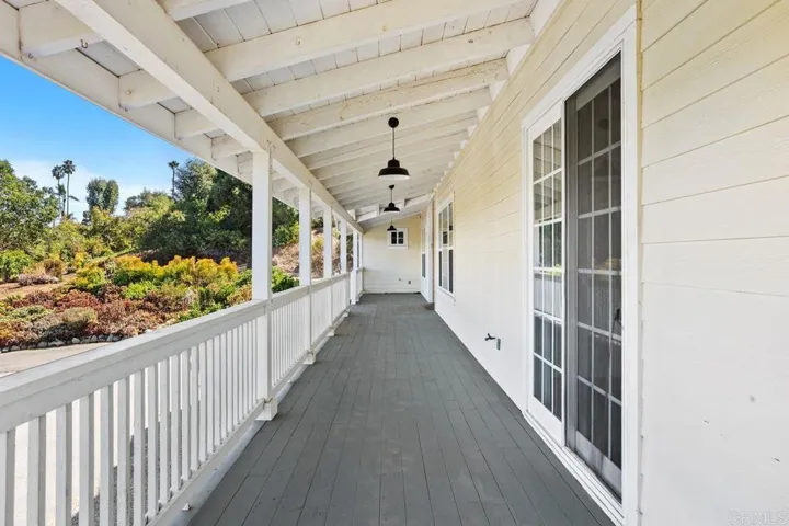 1263 SF of porch surrounding the house.