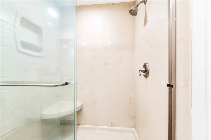 Shower detail at Hall Bathroom