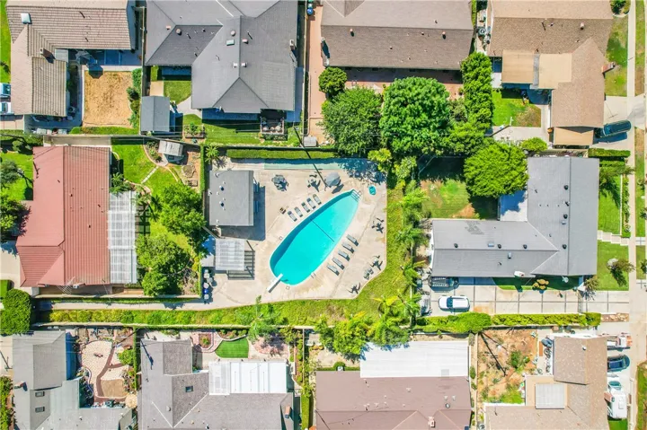 The community pool is located in the center of the enclave of homes.