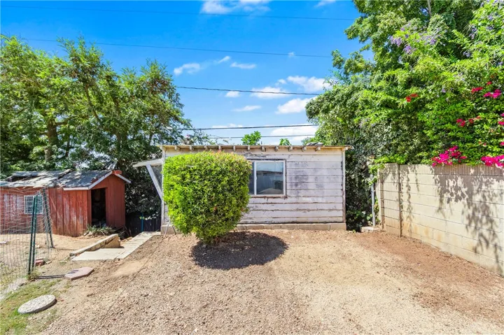 Two outbuildings offer flexible space with plenty of potential.