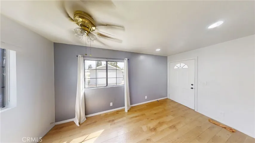 Dining area with back patio exit