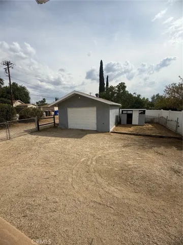 Garage looking from back of the house