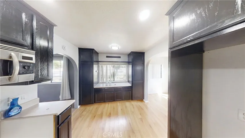 Looking from kitchen to buffet