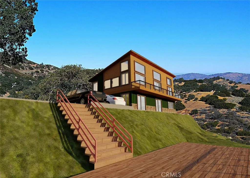 Artist rendering.  View from proposed lower deck up to home.
