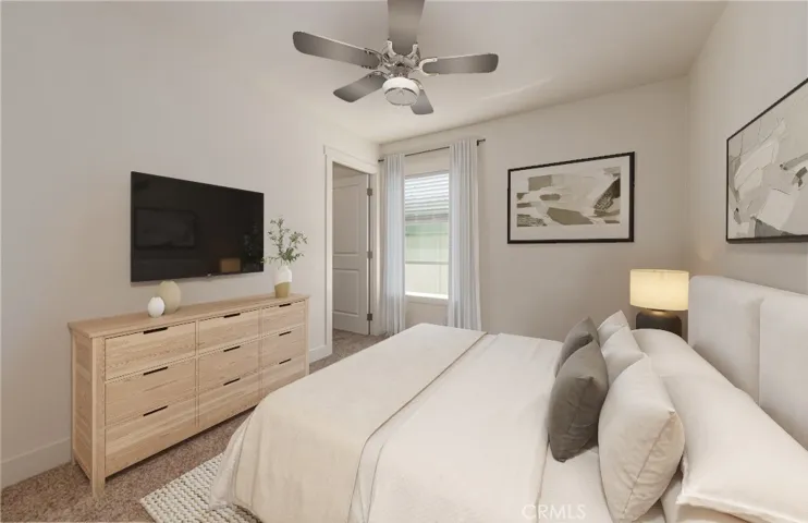 Bedroom virtually  staged