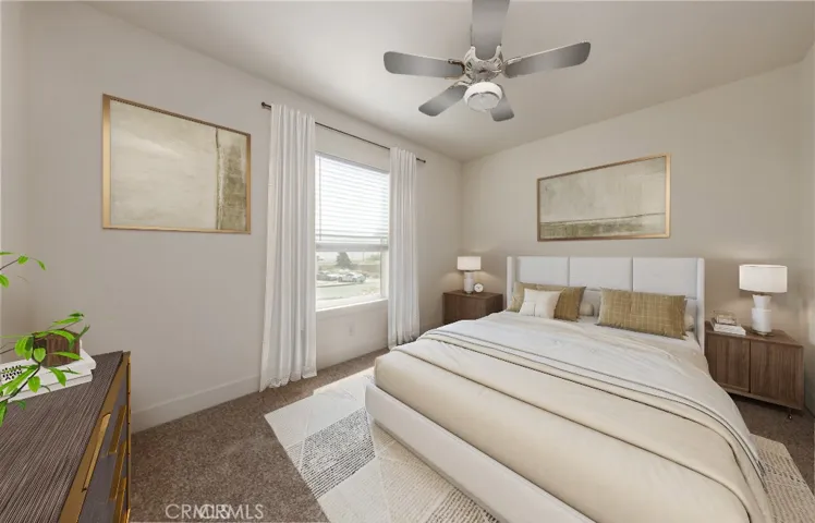 Bedroom virtually staged