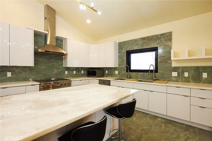Kitchen Island w/ custom stone counter