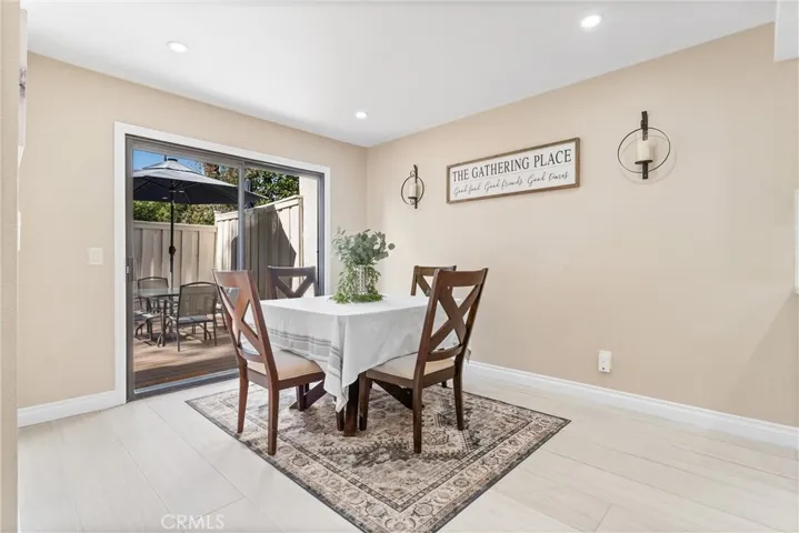 Spacious Dining Room with slider to deck.
