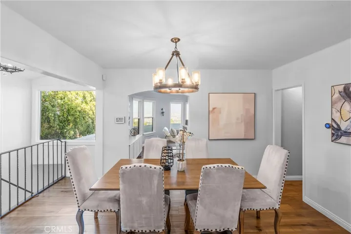 The large dining area for intimate dinner parties or everyday use.
