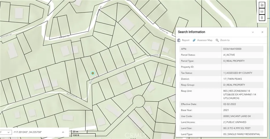 Map view of the lot