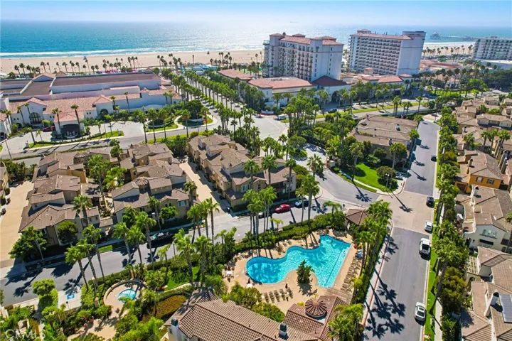 Aerial of Pool to Beach
